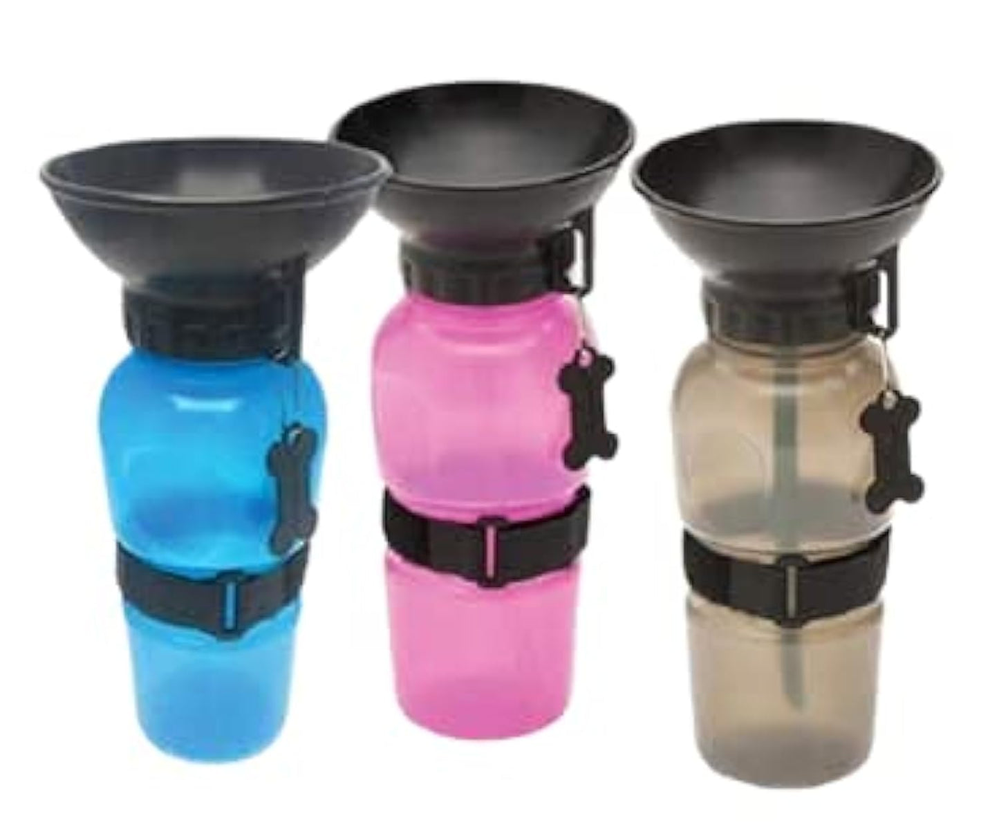 BUDDY GEAR - Travel Water Bowl Portable Dog Water Bottle Easy Carry BPA Free 520ml (Blue)