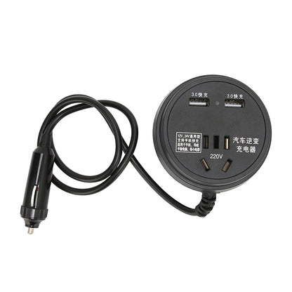 150W Car Voltage Converter Inverter DC 12-24V to 110V-220V with 2 USB Ports Car Converter Cigarette Lighter Socket Adapter for Business Drives and Holidays