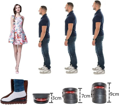 Ilovfeot Height Increase Insoles, Unisex, High Arch, Shoe Inserts to Make You Taller