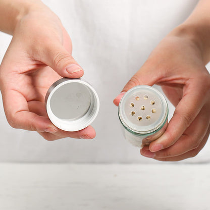 Joyeee 12 Glass Spice Jars with Rack, Classy Stainless Steel Spice Rack Organizer, Kitchen Gadget for Christmas