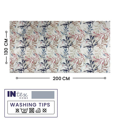 INtex Home Tablecloth, Linen Velvet Fabric, Soft Comfortable Material for Living Rooms Kitchens Bedrooms and Special Occasions, Elegant Table Cover - 130 x 200 cm - 1 Pc - Café x Warm Orange