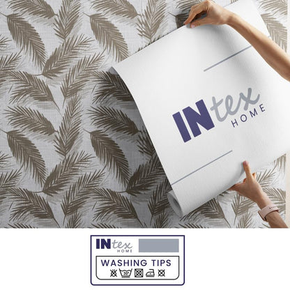 INTEX HOME Linen Velvet Table Runner, Bella Leaf Pattern, Premium Soft Fabric, 45W×135L CM, Turquoise, Elegant Dining and Living Room Decor, Luxurious Protection for Daily Use and Special Occasions