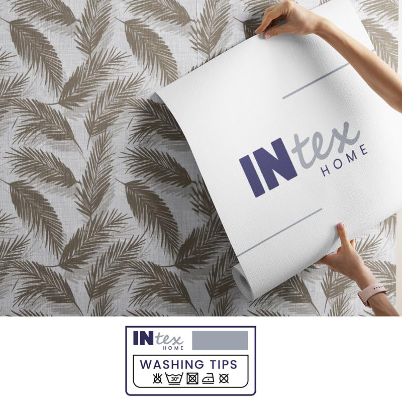 INTEX HOME Linen Velvet Table Cloth, Bella Leaf Pattern, Premium Soft Fabric, 130W×130L CM, Turquoise, Elegant Dining and Living Room Decor, Durable Protection for Daily Use and Special Occasions