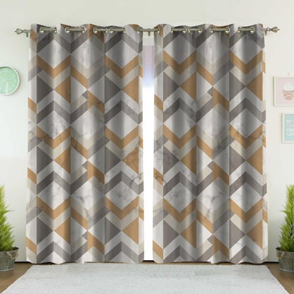 INtex CURTAINS HOUSE Light-Filtering Window Curtain with Steel Grommets - Linen Velvet Fabric - Single Piece Café 250W x 265L CM