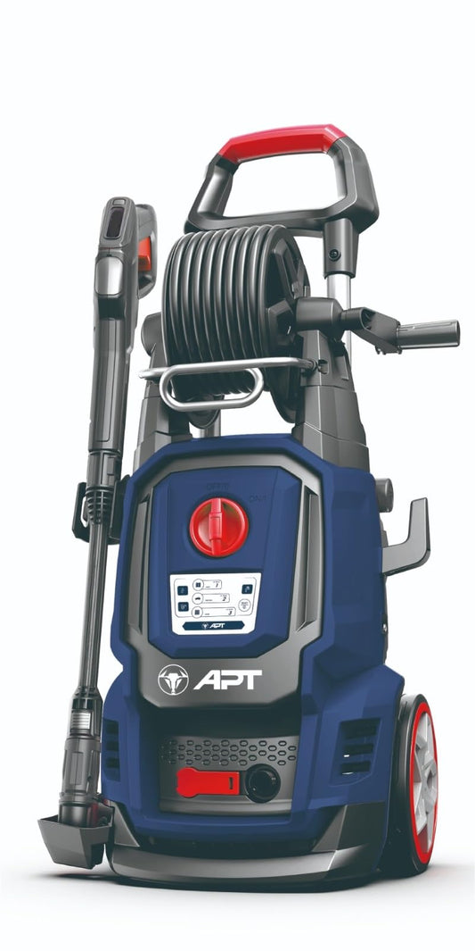 APT HIGH PRESSURE WASHER DW-LP707-K2200B BY CIRCLE TOOLS 180 BAR 2200 WATT DIGITAL ELCTRONIC CONTROL PANEL for cars, gardens, air Conditioners, carpets, with wheels