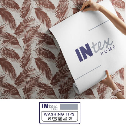 INTEX HOME Linen Velvet Table Runner, Bella Leaf Pattern, Premium Soft Fabric, 45W×135L CM, Turquoise, Elegant Dining and Living Room Decor, Luxurious Protection for Daily Use and Special Occasions