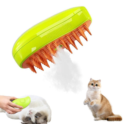 TONGXIYU Steamy Cat Brush, Cat Steamy Brush, 3-in-1 Steam Brush for Cats, Cat Care Brush, Pet Hair Removal Comb for Cats and Dogs