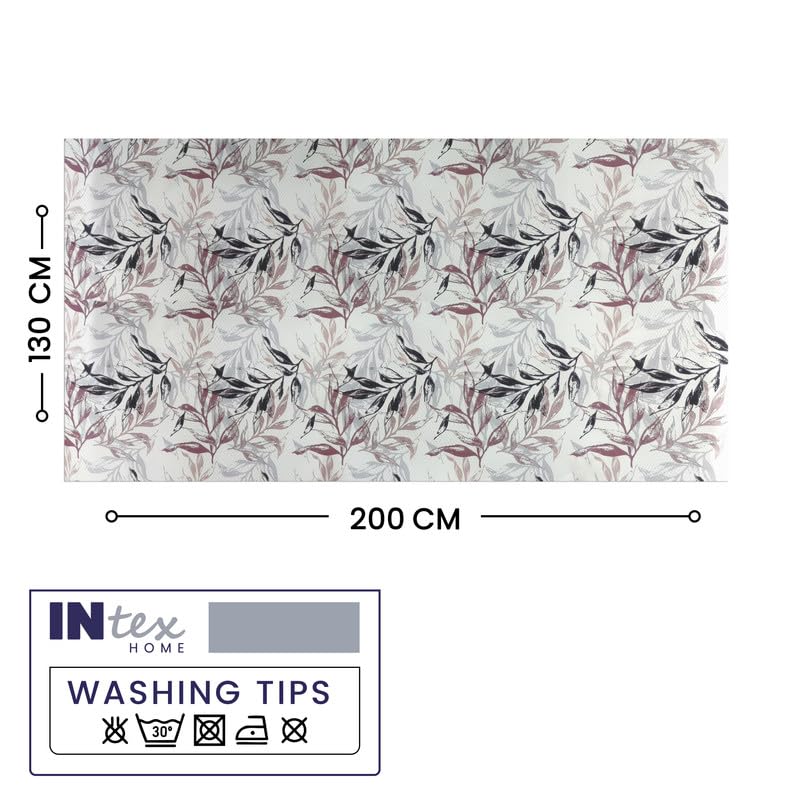 INtex Home Tablecloth, Linen Velvet Fabric, Soft Comfortable Material for Living Rooms Kitchens Bedrooms and Special Occasions, Elegant Table Cover - 130 x 200 cm - 1 Pc - Café x Warm Orange