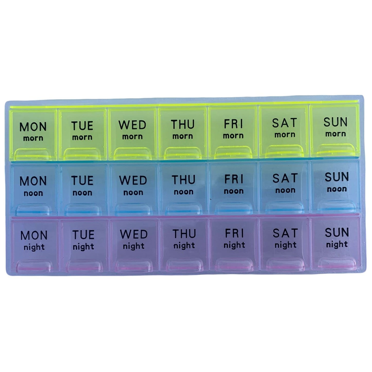 Weekly Medicine Box Organizer, 21 Slots, 3 Rows, 7-Day Pill Storage Case, Portable Tablet Holder for Travel, Daily Pill Organizer with Secure Lid, Compact Design