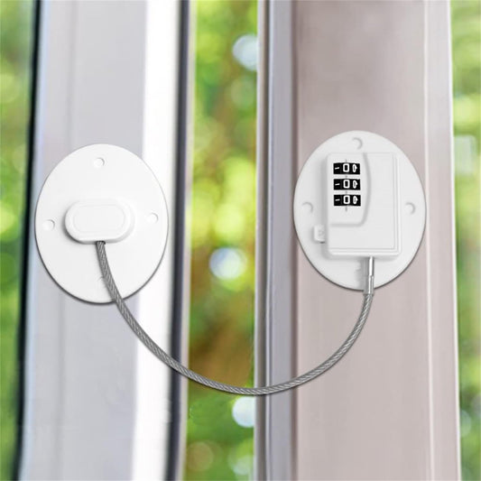 X spring Password Fridge Lock, Self Adhesive Window Restrictor Locks, UPVC No Drilling Refrigerator Lock, Mini Fridge Locks for Kids, Refrigerator Door Locks for Doors, Drawers, Fridges, Windows