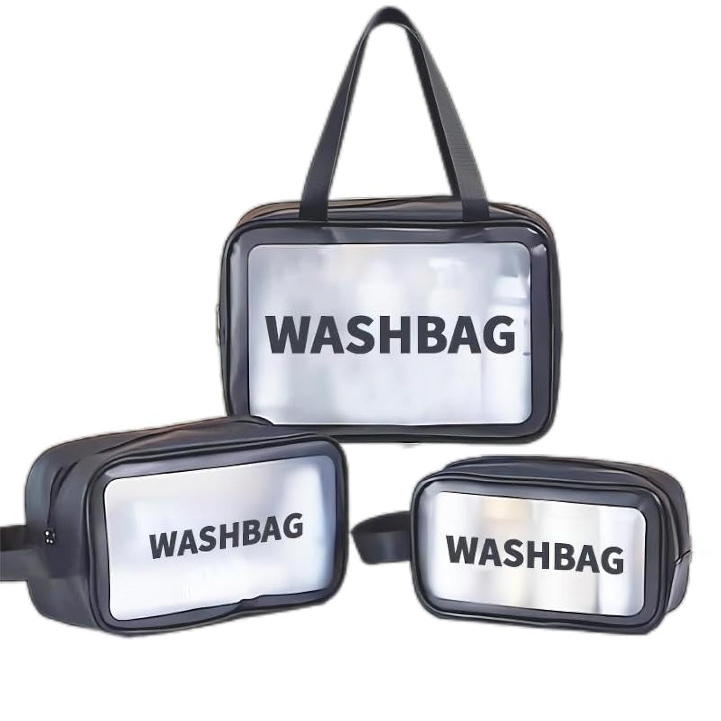 Erweicet Multifunction Cosmetic Bag Makeup Case Pouch Toiletry Wash Organizer Travel Bag (Black)