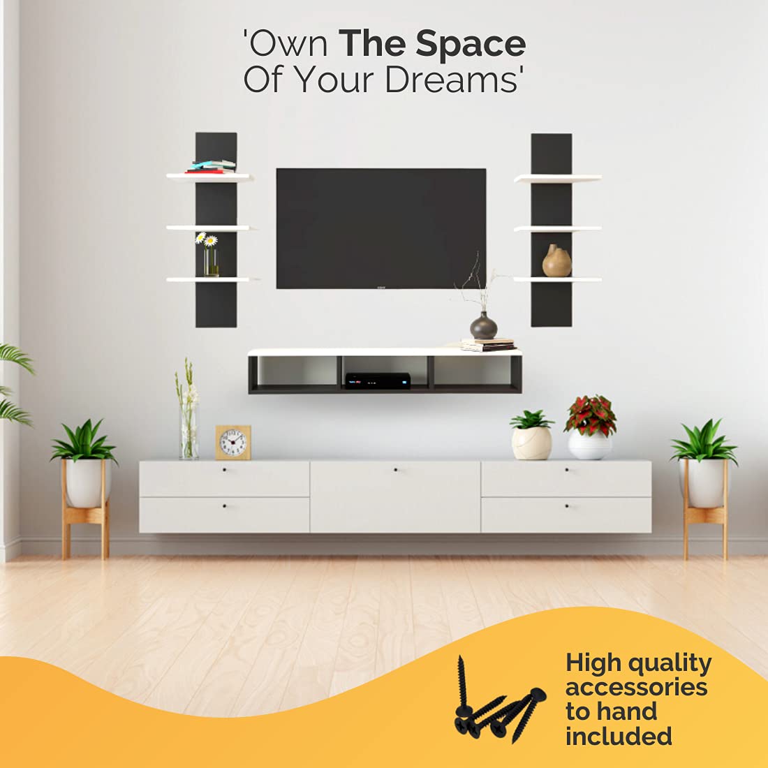 Wooden Bookcase for Kids with 5 Sections, Decorative Storage Unit and Floor Standing File Cabinet for Study or Playroom, 80cm Tall in Beige Manufactured Wood