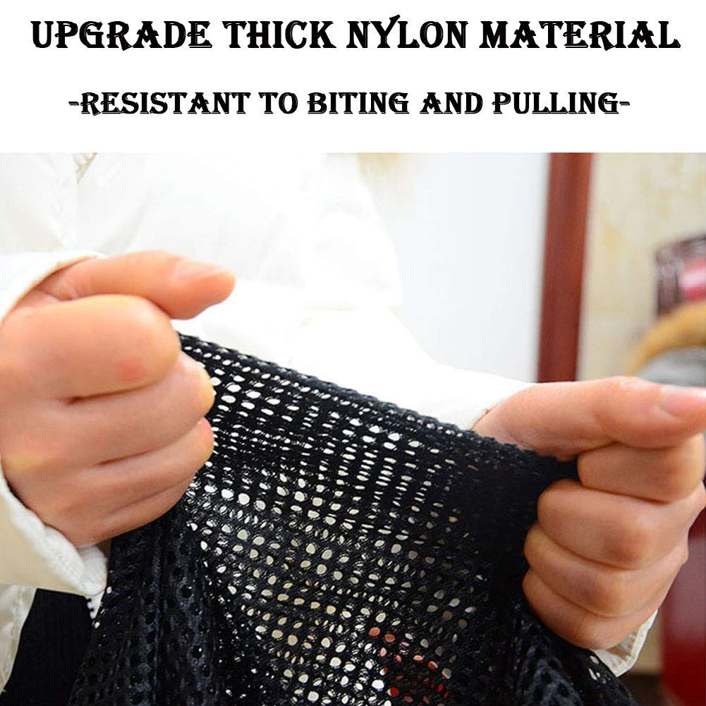 Ibingo ksa stair gates for dogs,pet gates for dogs,pet safety gate,portable folding mesh dog gate,easy to install safe guard for dogs pet keep dogs away from kitchen/upstairs/indoor (110 * 72 cm)