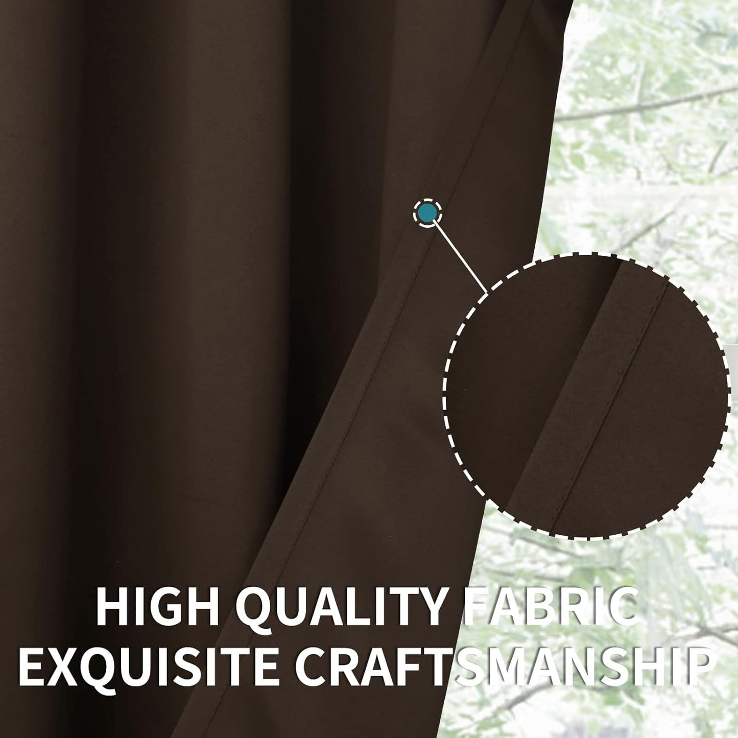INtex CURTAINS HOUSE Blackout Curtains - Soft Peachy Texture Thermal Insulating Curtains-Silver Steel Grommets Blackout For Living Rooms And Bedrooms - Single Panel 135W X 230L CM Black