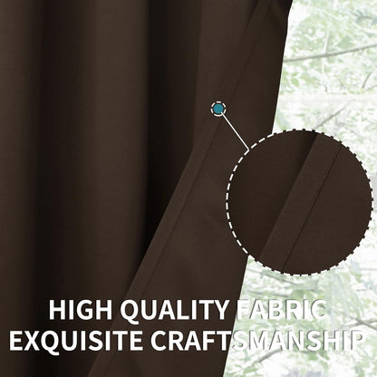 INtex CURTAINS HOUSE Blackout Curtains - Soft Peachy Texture Thermal Insulating Curtains-Silver Steel Grommets Blackout For Living Rooms And Bedrooms - Single Panel 135W X 230L CM Black
