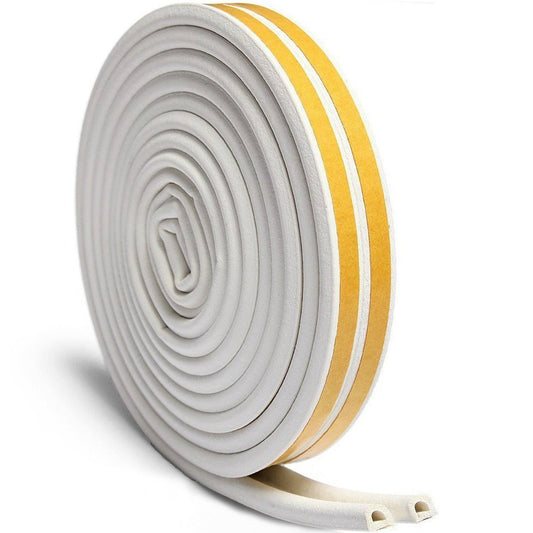 6M White Self adhesive Foam Window Seal Strip for Doors and Windows Soundproofing Weatherstrip Gap Blocker