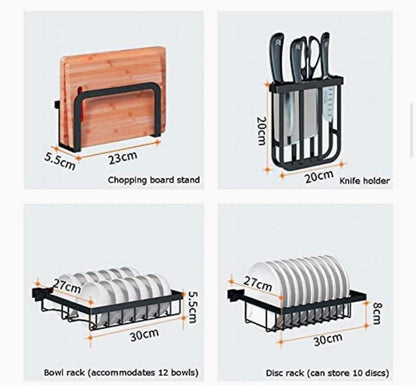 Dish Drying Rack Kitchen Sink Drain Storage Rack Stainless Steel Counter Organizer, Width Adjustable 2-layer Tableware Kitchen Storage (black)