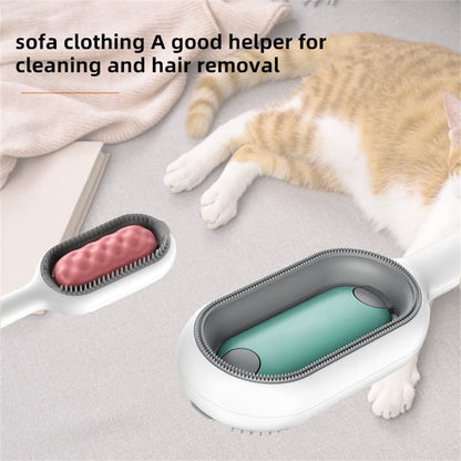 MYBOO Universal Pet Knots Remover,Multifunctional Pet Cleaning Brush Cat Dog Grooming Brush,Portable Pet Hair Removal Comb, Reusable Magic Massage Combs for Cats and Dogs with Long Hair, Pink