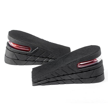 YURRUON Height Increasing Insole 3-Layer Air Cushion Heel Insert Lift Shoes Insole for Men and Women Invisible Elevator Insoles 6cm Black