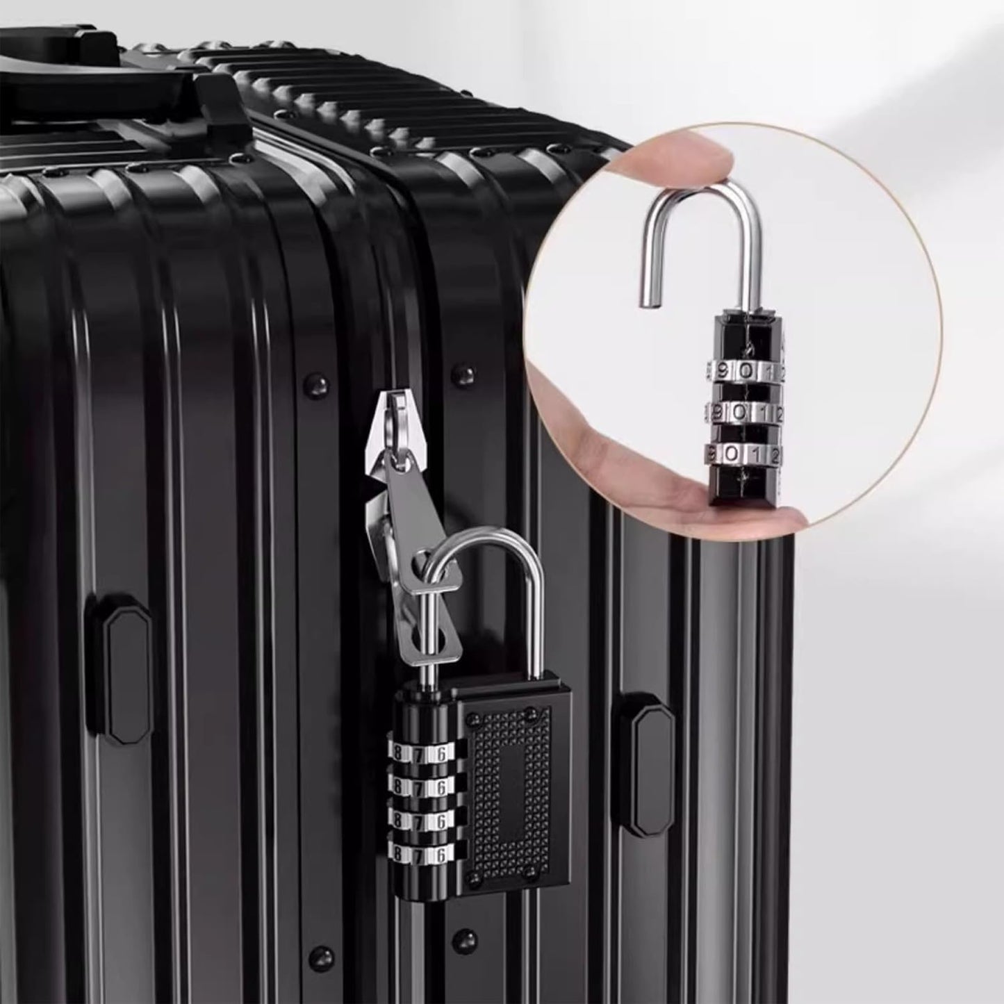 3-Digit Combination Padlock, Waterproof Combination Lock, Waterproof Metal and Plated Steel Combination Clasp