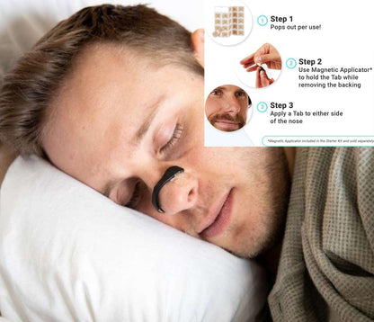 Anti-Snoring Sleep Nasal Strips,Magnetic nasal strip Innovative Design Anti-Snoring Equipment,Skin Safe Sleep Nasal Strips,Breathe Better Good Sleeping,Nose Tape for Sports and Sleep(30 pairs).