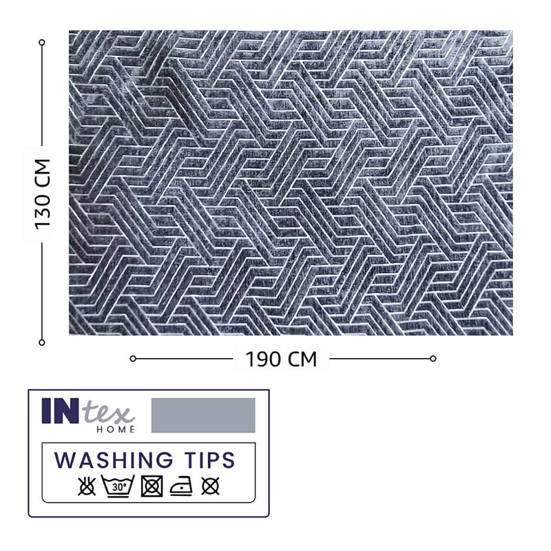 INtex Home Rectangular Tablecloth, Nadia’s Geometrical Design in Heavy Duty Linen Velvet Fabric, Soft Touch for Reception Living Room and Special Occasions - 1 Pc - 130 x 130 cm - Light Biege