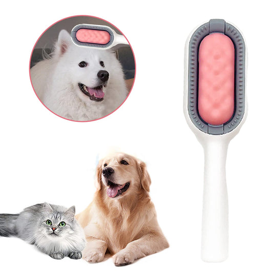 MYBOO Universal Pet Knots Remover,Multifunctional Pet Cleaning Brush Cat Dog Grooming Brush,Portable Pet Hair Removal Comb, Reusable Magic Massage Combs for Cats and Dogs with Long Hair, Pink