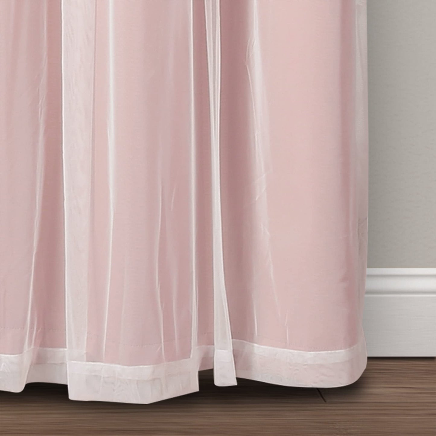 Voile Sheer Panel Pair with Insulated Blackout Room Dark,Rich steel Grommet, Set of 1 Panel