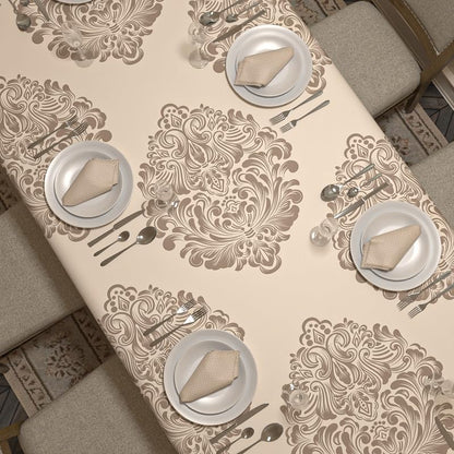 Queen Tablecloth and Napkins Set - 6 Pieces - Satin Material