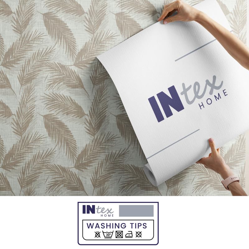 INTEX HOME Linen Velvet Table Cloth, Bella Leaf Pattern, Premium Soft Fabric, 130W×130L CM, Turquoise, Elegant Dining and Living Room Decor, Durable Protection for Daily Use and Special Occasions