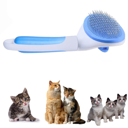 JUWANTU Self-Cleaning Slicker Brush for Pet Grooming - Massaging Tool for Long and Short Hair, Gently Removes Loose Undercoat and Mats