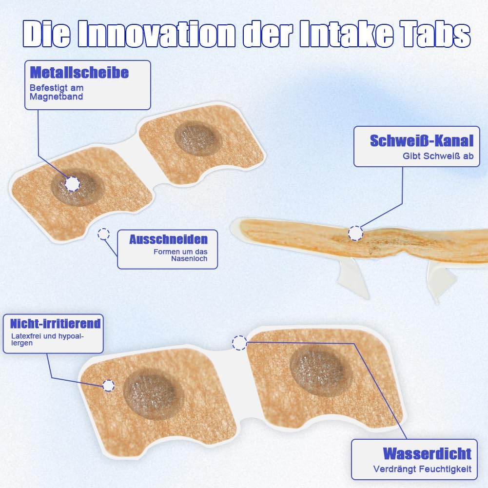 agctrler Nasal Strips, Intake Breathing Nasal Strip, Magnetic Nose Strip, Anti Snoring Nose Strip for Business Trips, Travel, Hotel and Home (Black)