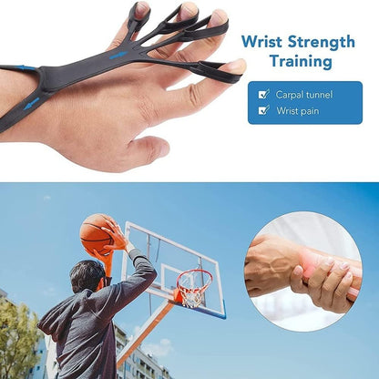 Finger Trainer, Various Strengths, Hand Trainer, Hand Grip, Rubber Muscle Trainer, Training Device for Strength Training, Therapy, Muscles, Black