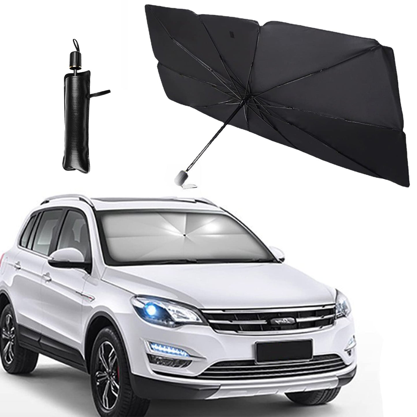 STELSIPLIY Car Windshield Sun Shade UV Rays and Heat Sun Visor Protector Foldable Reflector Windshields Umbrella