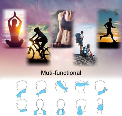 KASTWAVE Cooling Towel 3 Pcs (35"x12") Microfiber Towel for Instant Cooling Relief, Cool Cold Towel for Yoga Golf Travel Gym Sports Camping Football and Outdoor Sports