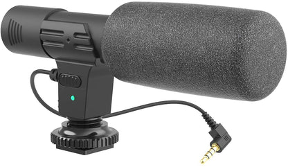 CROWNVIZ Camera Video Recording Vlogging Kit for Video Making, Mic, Mini Tripod Stand, LED Light & Phone Holder Clip for Making Videos Podcasting