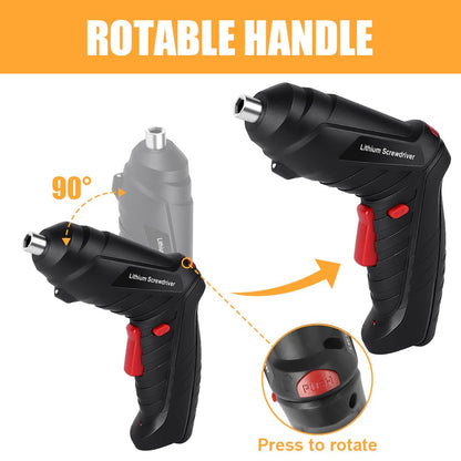 Flintronic Electric Screwdriver, 3.5Nm Electric Screwdriver, LED Light Torch, Ratchet Wrench, USB Cable Charger, 45 Accessories, for DIY Tools for Home Office