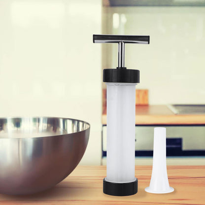 آلة حشو السجق اليدوية - صانعة سجق يدوية مزودة بثلاثة قمعات، وأداة حشو اللحوم للسجق المنزلي والسلامي والمزيد