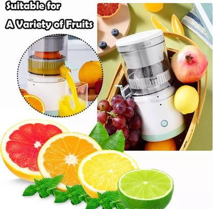 Portable Electric Fruit Juicer Machine Orange Juicer Lemon Squeezer Electric Citrus Juicer Cordless Multifunctional Easy To Use and Clean USB Port easily use with powerbank in Travel Office Camping