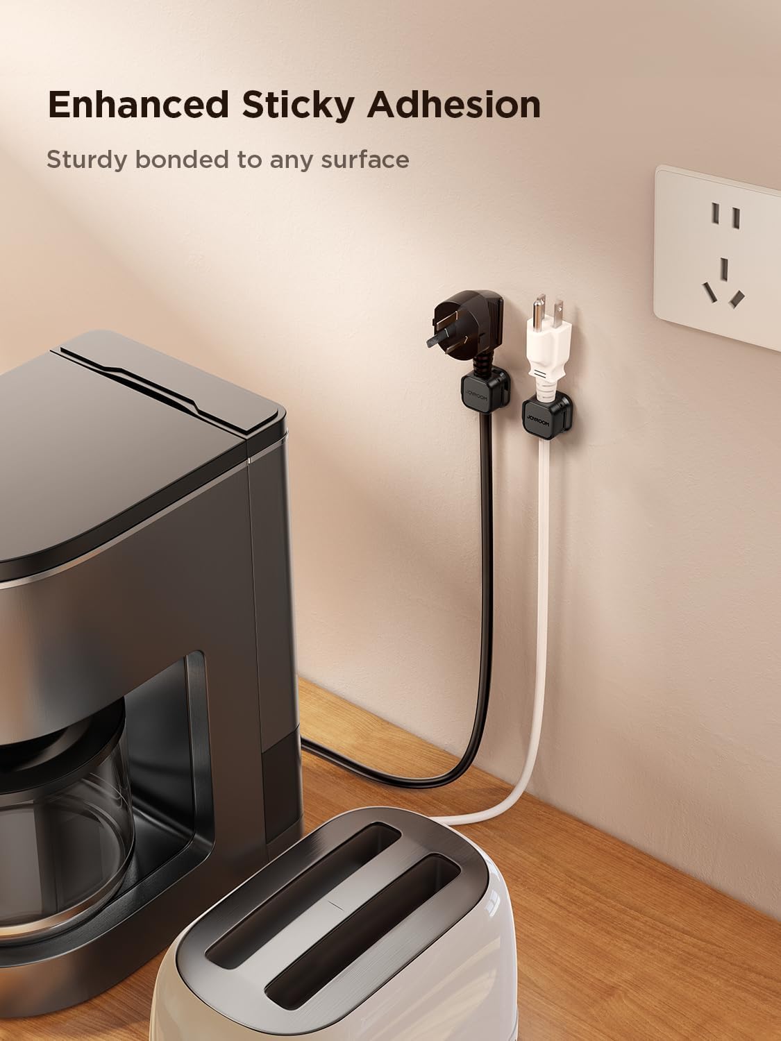 Magnetic Cable Organizer Clips, Pack of 6, Strong Adhesive Wire Holder for Charger Cables, USB, HDMI, Desk, and Car Cord Management, No Residue, Durable, and Easy to Use