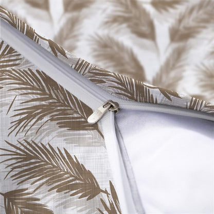 INTEX HOME Linen Velvet Cushion Set, Bella Leaf Pattern, Premium Soft Fabric, 40×40 cm, Turquoise, Elegant Living and Dining Room Decor, Comfortable and Durable Accent Pillows, 2 Pieces