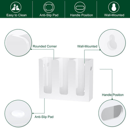 Clear Acrylic Coffee Cup Dispenser with Handles, Compartment Countertop or Wall Mounted Organizer for Hot and Cold Drink Cups and Lids