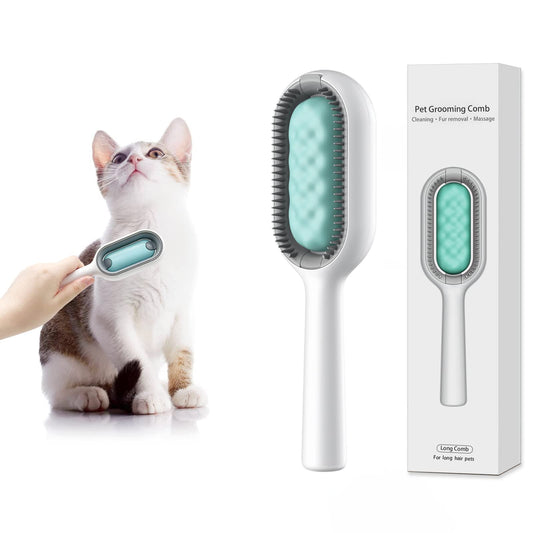 Sichy Dog Brush Cats Brush Grooming Comb,Self Cleaning Cat Dog Slicker Brushes Pet Grooming Tool Gently Removes Loose Undercoat, Mats Tangled Hair Slicker Brush for Pet Massage-Self Cleaning