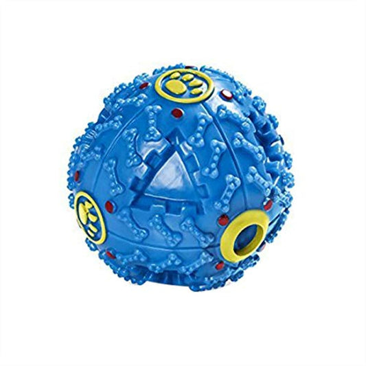Foodie Puppies Blue Dog Treat Squeaky Dispenser Ball