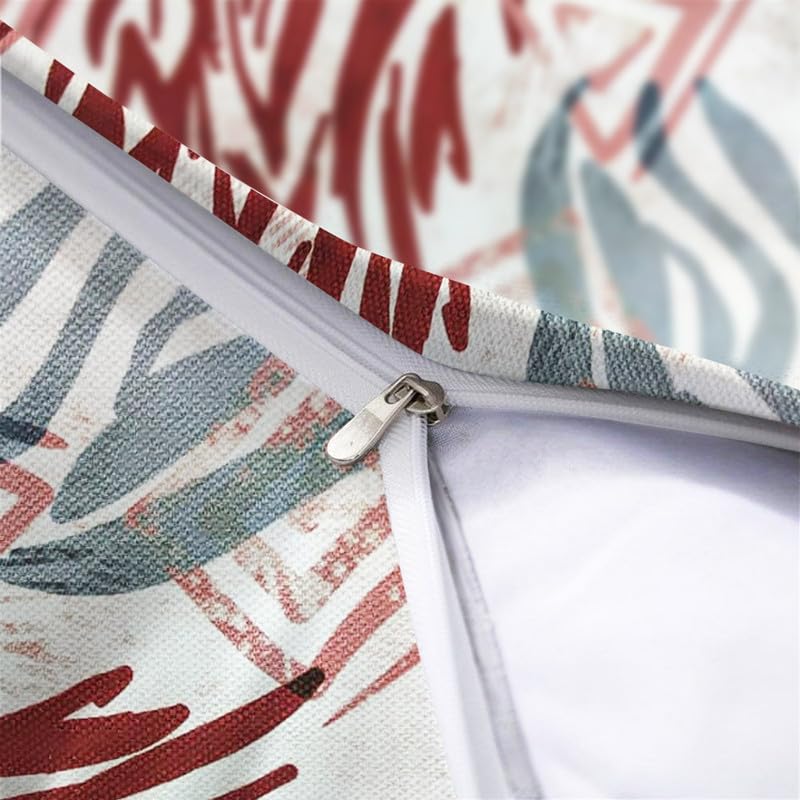 INtex CURTAINS HOUSE Printed Linen Velvet Cushion Covers, Throw Pillow Covers, Maria's Pattern Design, Decorative Pillow Covers, Set Of 2 Pieces Café x Brown 30W x 30L CM