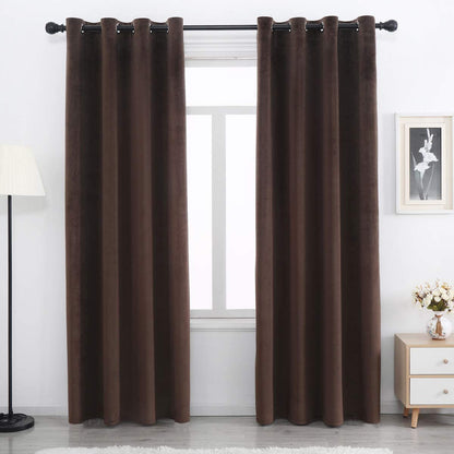 Elegant Velvet Curtains - Thermal Insulated Curtains for Living Room,steel Grommets - Light Blocking Shades - 2 panels