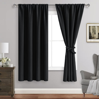 INtex CURTAINS HOUSE Blackout Curtains for Bedroom - Thermal Insulated Room Darkening Noise Reducing- cover pocket design - 1 panel with tie-pack Turqouise 135x230