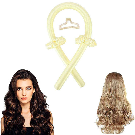 NC Heatless Curling Rod Silk Headband, No Heat Curls Hair Rollers with Ribbons Sleeping Soft Wave Formers Hair Curlers DIY Hair Styling Tools for Long Medium Hair random color