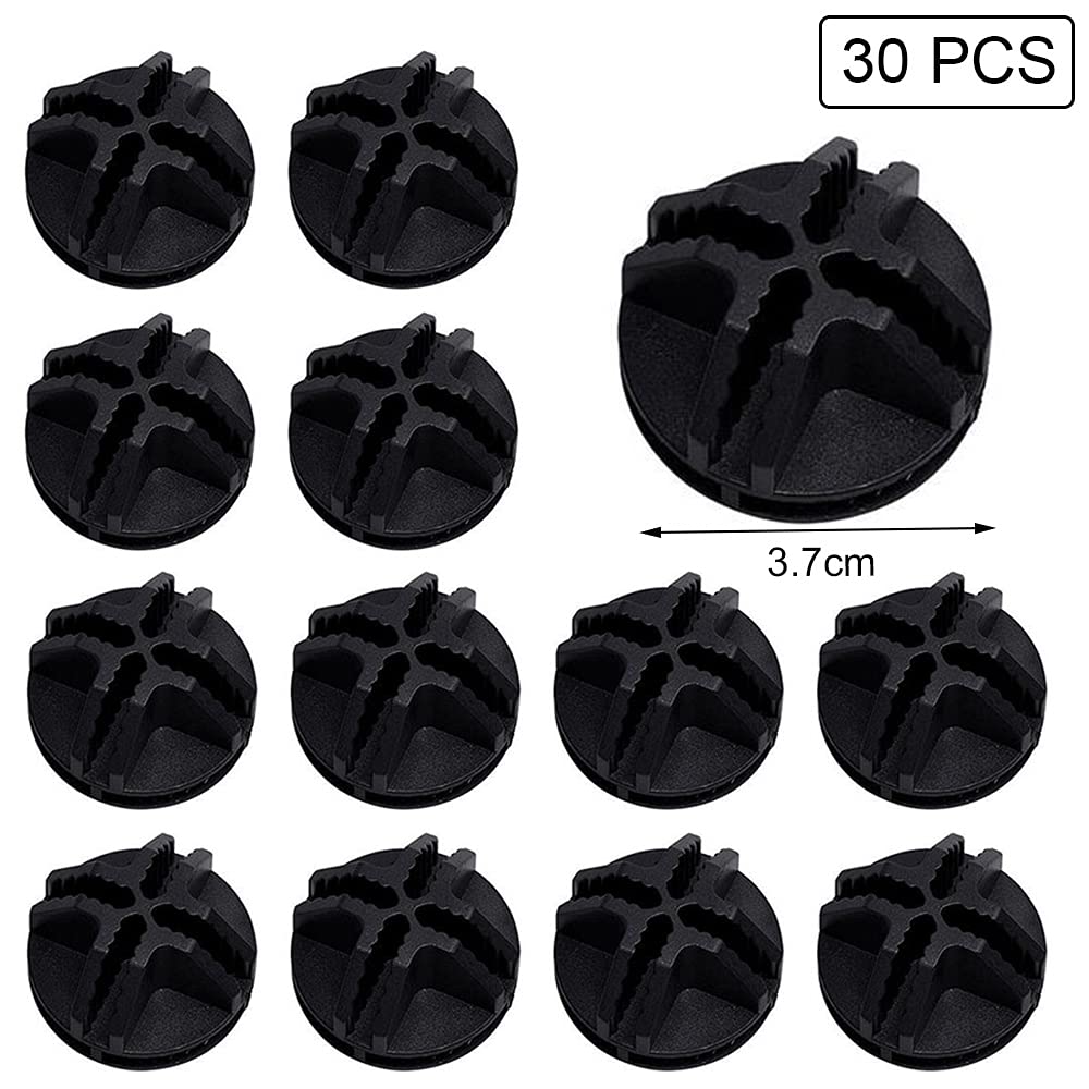 Mnixy 30 Pcs Wire Cubes Plastic Connectors Black Interlocking Connectors for Simple Wardrobe