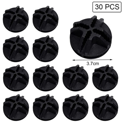 Mnixy 30 Pcs Wire Cubes Plastic Connectors Black Interlocking Connectors for Simple Wardrobe